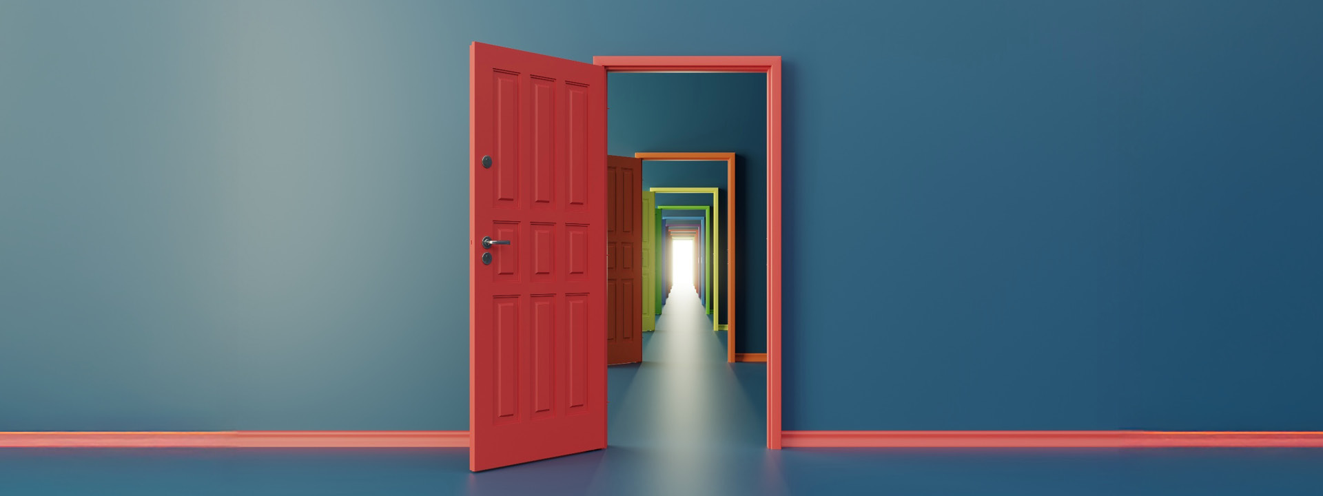 Making Every Move Count for Your Well-Funded Pension Plan banner An open door within an open door and so on all pointing to a bright light